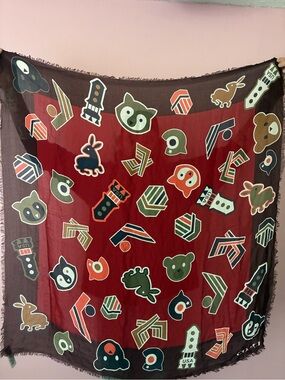 Coach Varsity Patch Scarf Wrap Shawl!